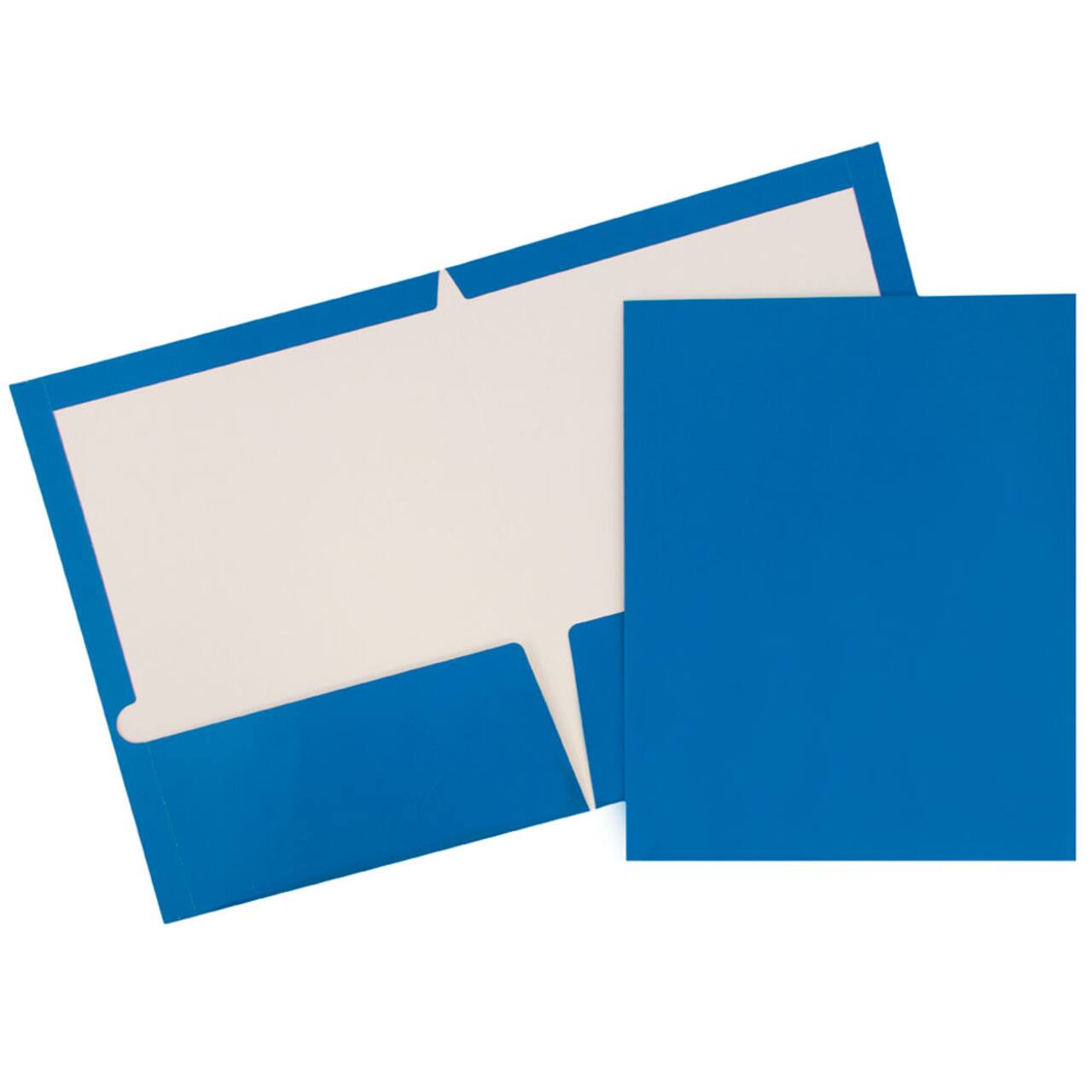 JAM Paper Glossy Laminated Two Pocket Folders, 100ct.